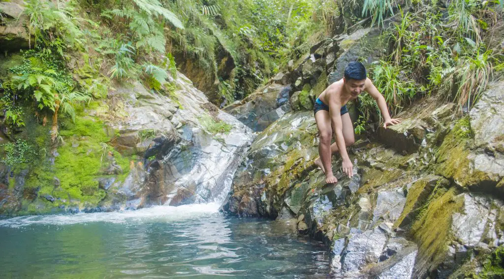 One of the pools of Blue Lagoon in Bontoc, Mountain Province.