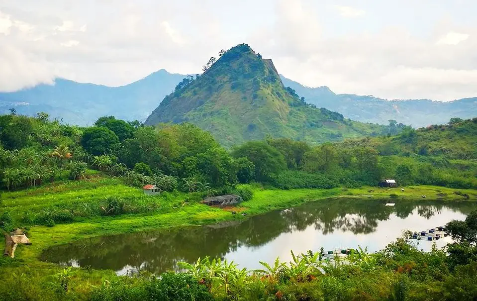 Mt Mog-ao with Lake Gawaan on the foreground. One of the tourist spots of Tadian, Mountain Province.