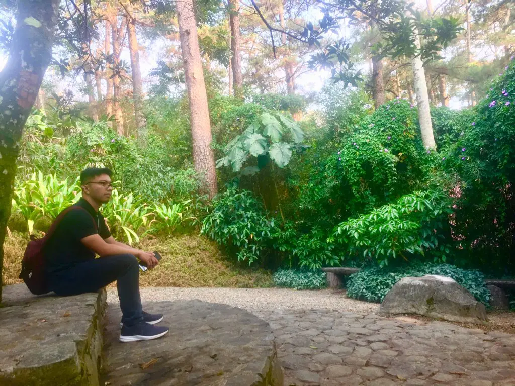 Enjoying the serene atmosphere of  Botanical Garden Baguio