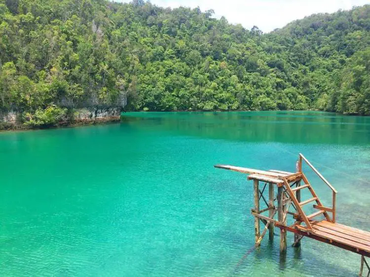 Sugba Blue Lagoon is one the tourist spots in Surigao Del Norte
