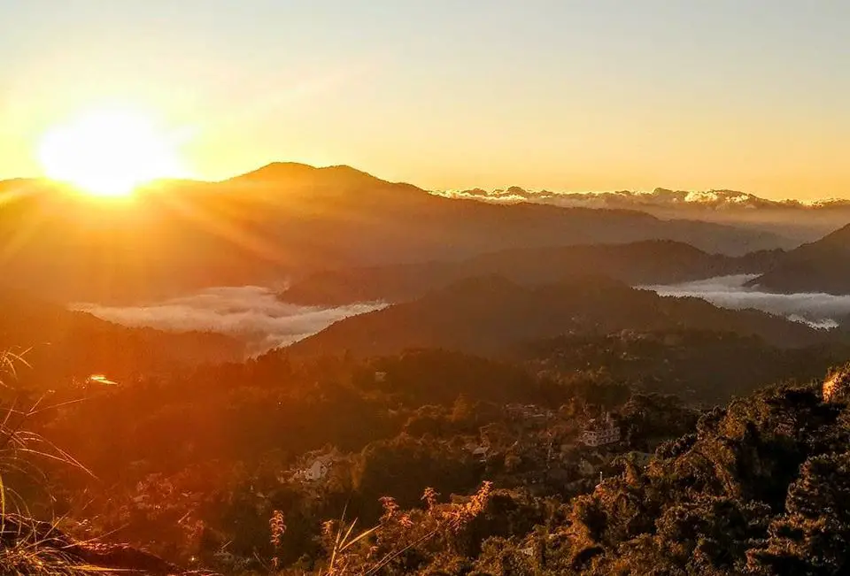 Sunrise as seen from Mines View Park Baguio City
