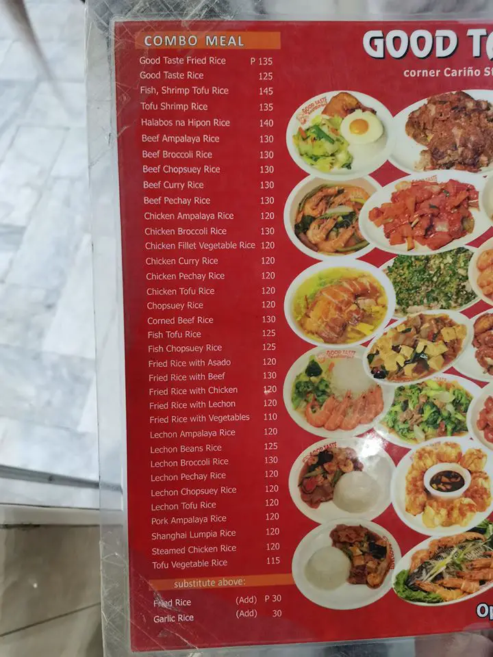 Good Taste Baguio (UPDATED) Menu, Delivery, How to Go